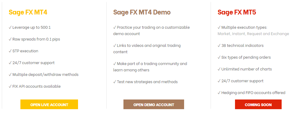 SageFX trading platforms